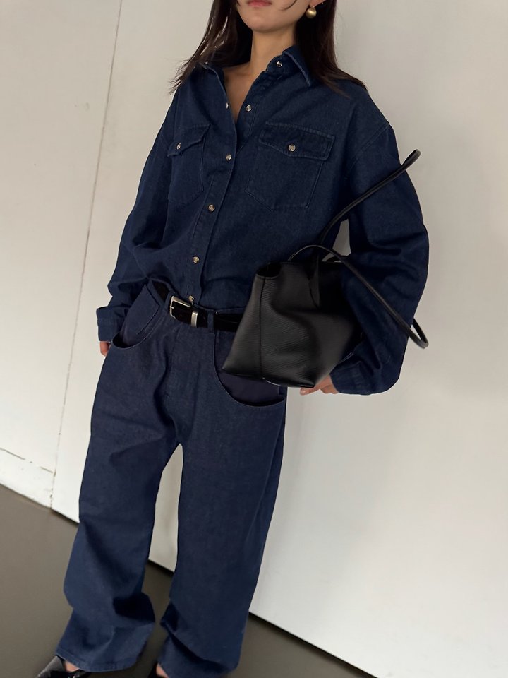 Padded Dark Blue Shirt by Neroli36 for Women - view 1