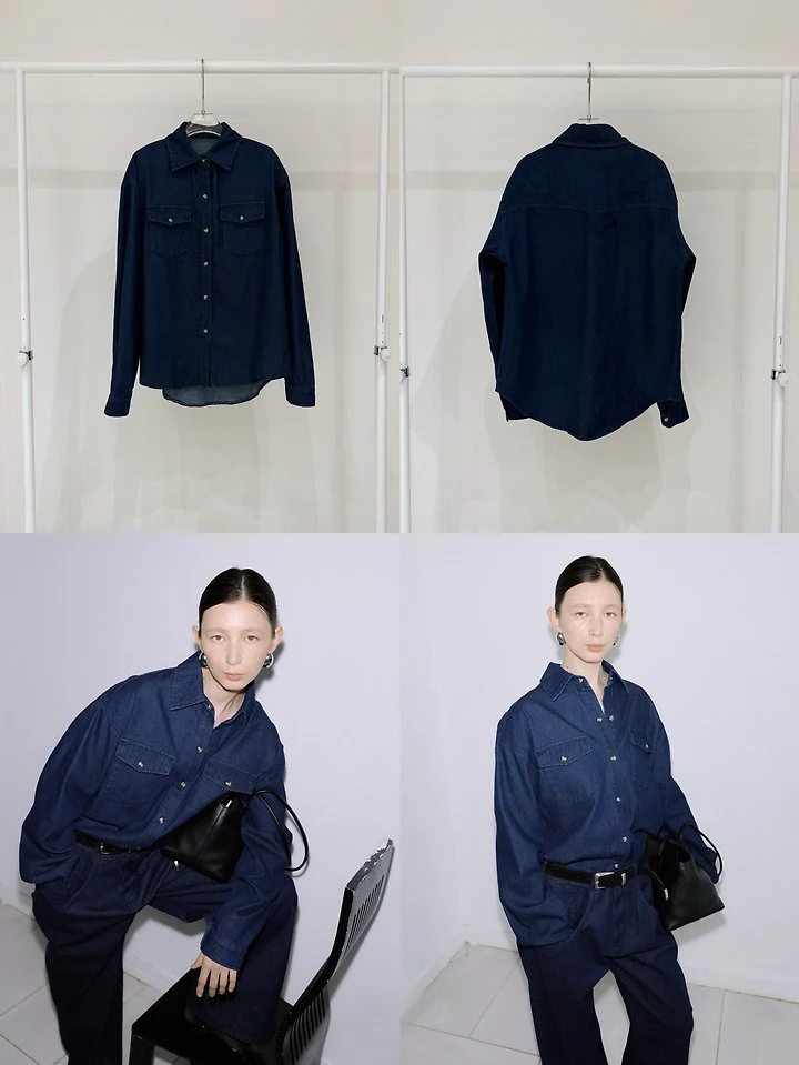 Padded Dark Blue Shirt by Neroli36 for Women - view 7