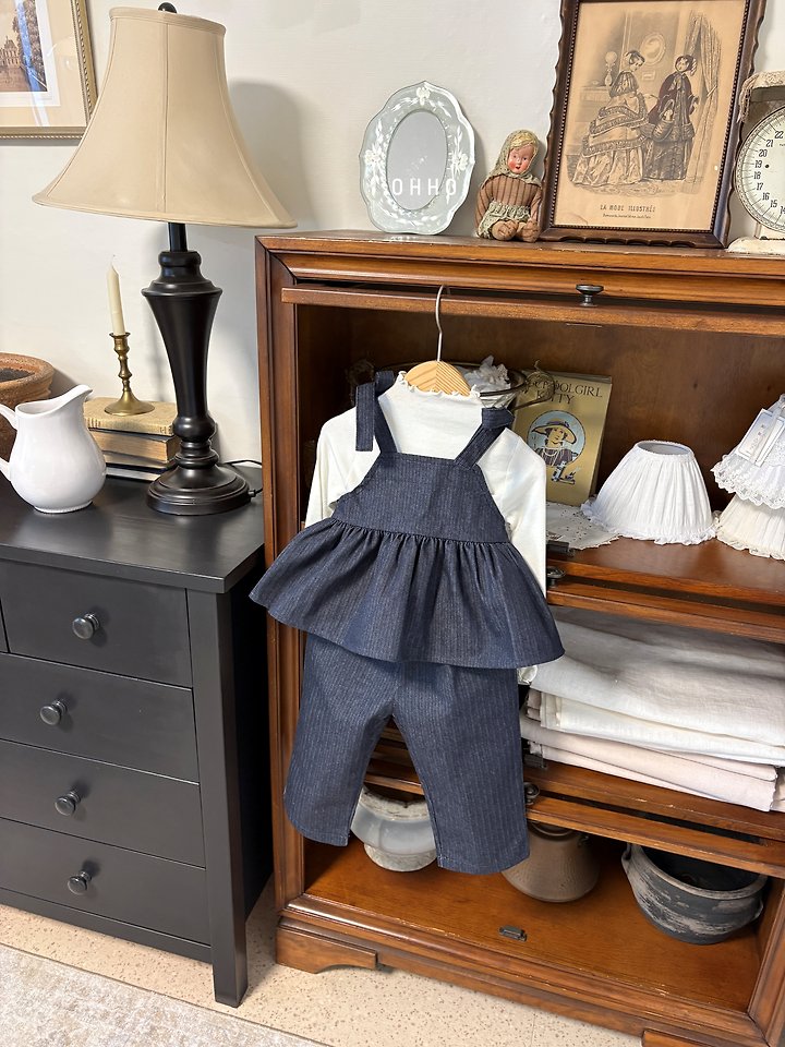 Herringbone Denim Strap Blouse by Ohho for Child - view 2