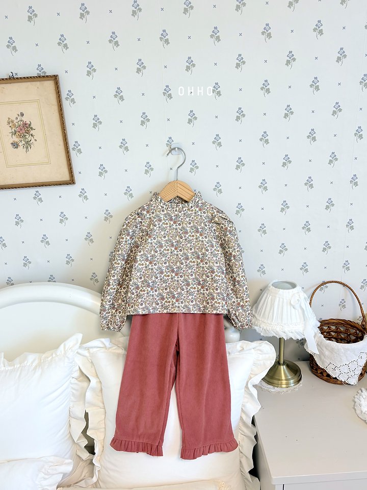 Soft Corduroy Frill Pants by Ohho for Child - view 4