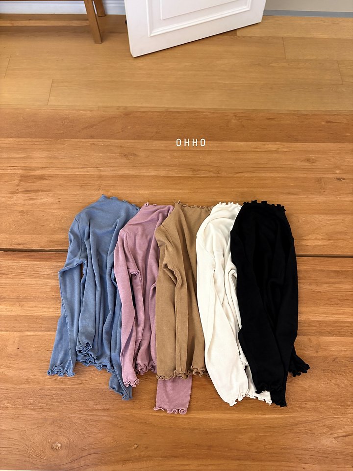 Dove Ribbed Half Mock Tee by Ohho for Child - view 2