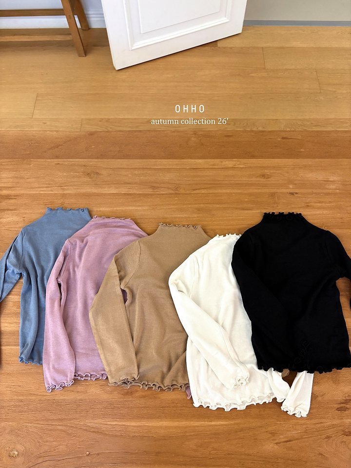 Dove Ribbed Half Mock Tee by Ohho for Child - view 3