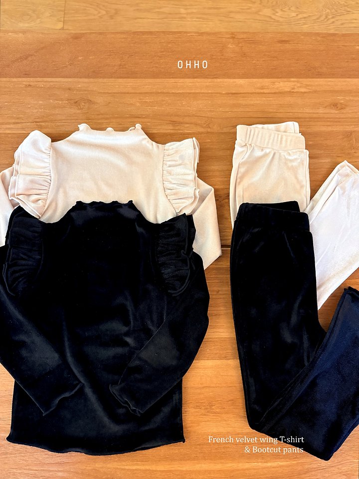 French Velvet Bootcut Pants by Ohho for Child - view 8