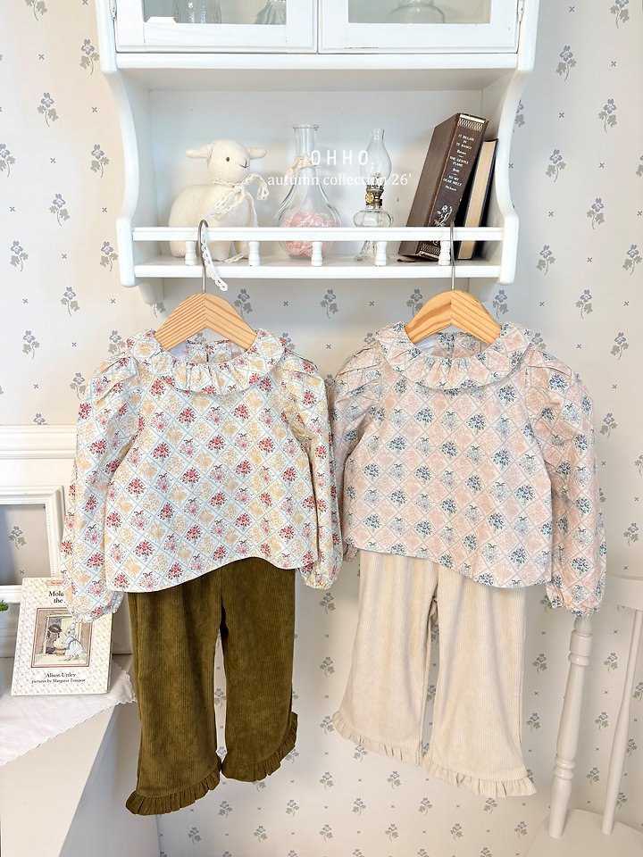 Soft Corduroy Frill Pants by Ohho for Child - view 6