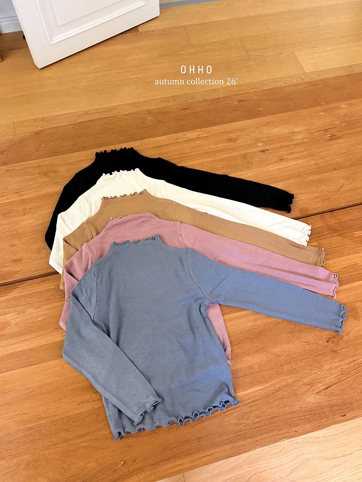 Dove Ribbed Half Mock Tee by Ohho for Child - view 5