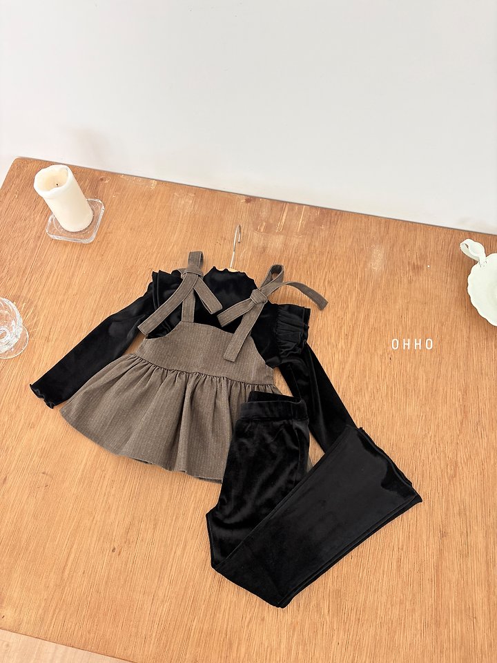 French Velvet Bootcut Pants by Ohho for Child - view 11