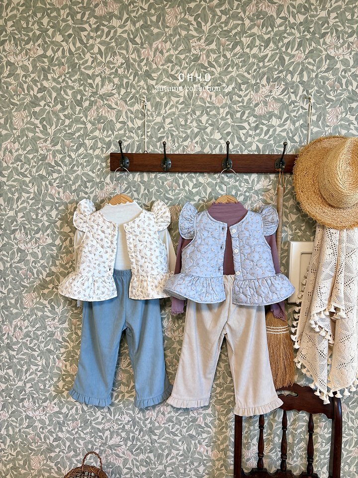 Soft Corduroy Frill Pants by Ohho for Child - view 9