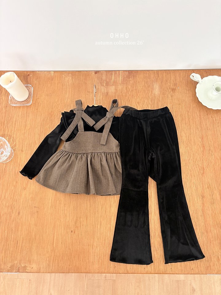 French Velvet Bootcut Pants by Ohho for Child - view 12