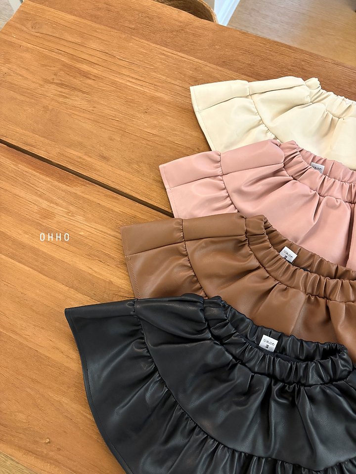 Leather Shirring Skirt by Ohho for Child - view 3