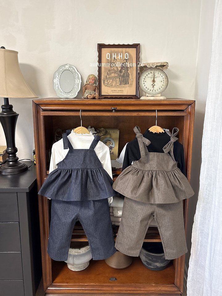 Herringbone Denim Strap Blouse by Ohho for Child - view 1