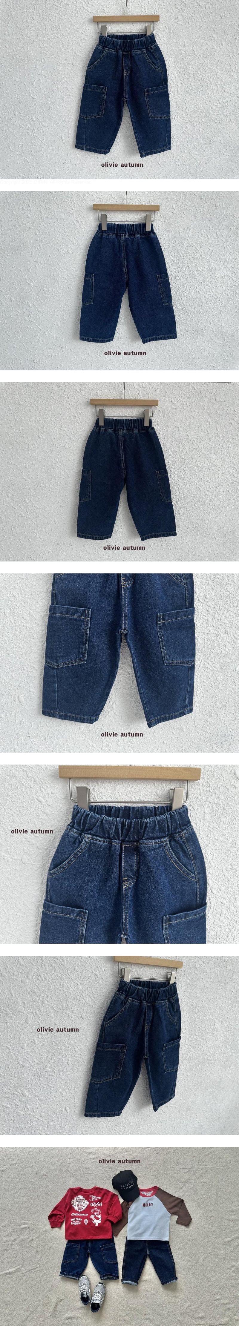 Pocket Denim Pants by Olivie for Child - view 1