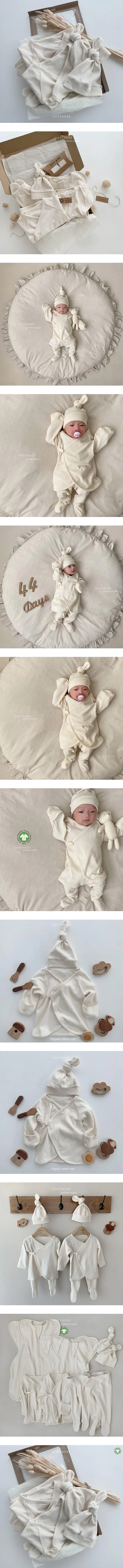 Organic Newborn Top - Bonnet Set - Cotton by Oott Bebe for Baby - view 1