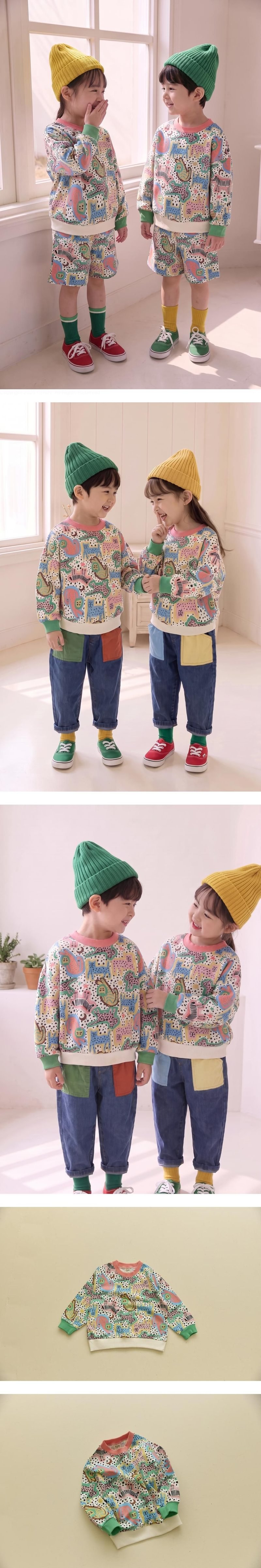Printed Animal Sweatshirt by Orange Mom for Child - view 1