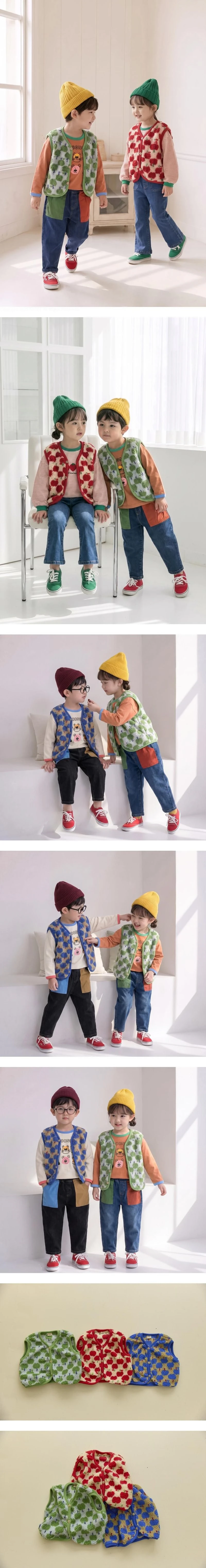 Apple Tumble Vest by Orange Mom for Child - view 1