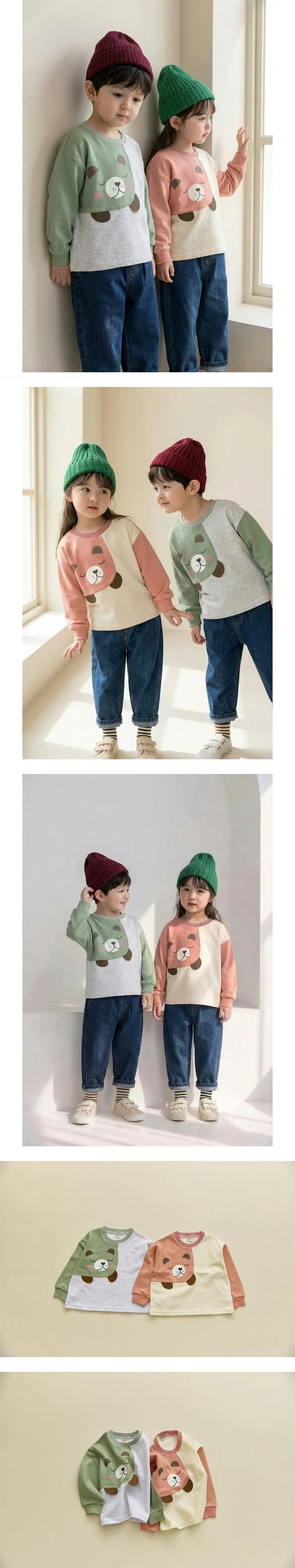 Colorblock Bear Tee by Orange Mom for Child - view 1