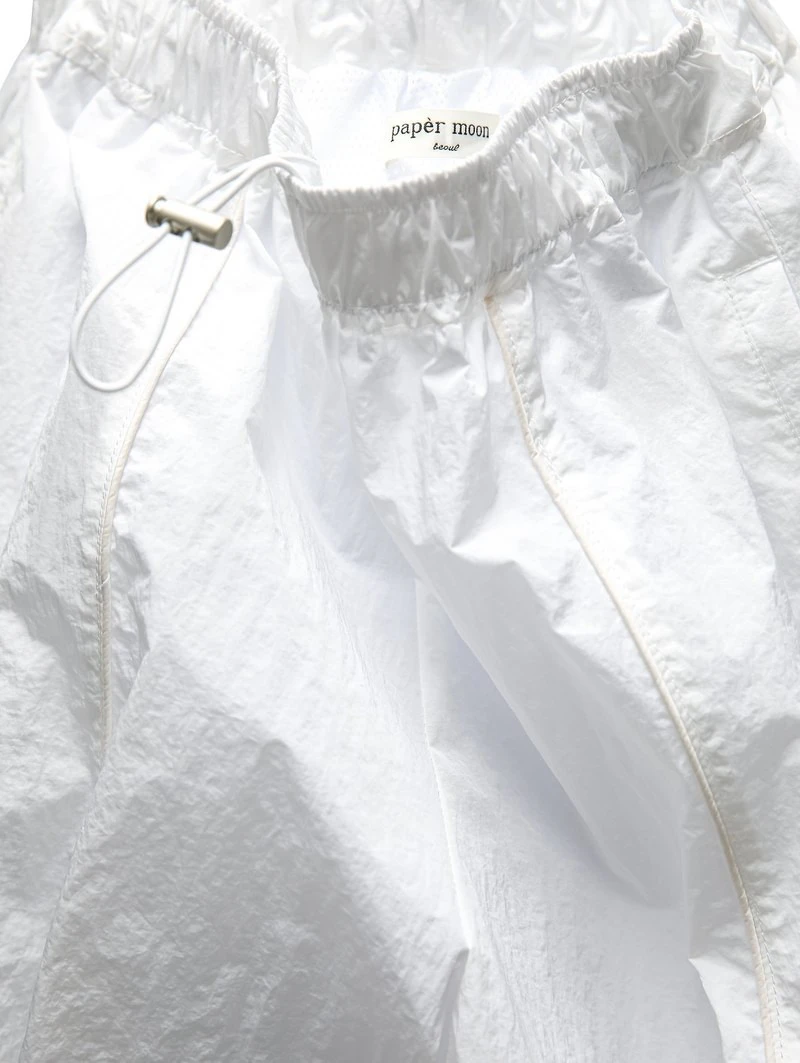 Nylon Drawstring Wide Twist Pattern Trousers by Paper Moon for Women - view 6