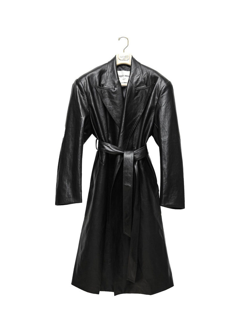 Classic Leather Robe Coat by Paper Moon for Women - view 7