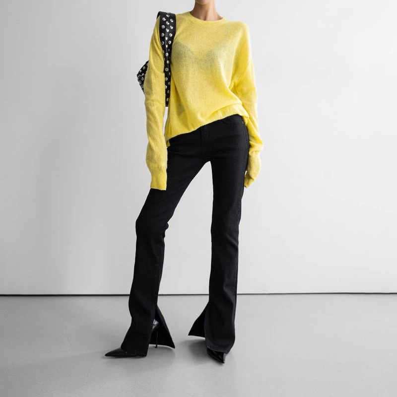 Oversized Baby Alphaca Sheer Knit Pullover by Paper Moon for Women - view 5