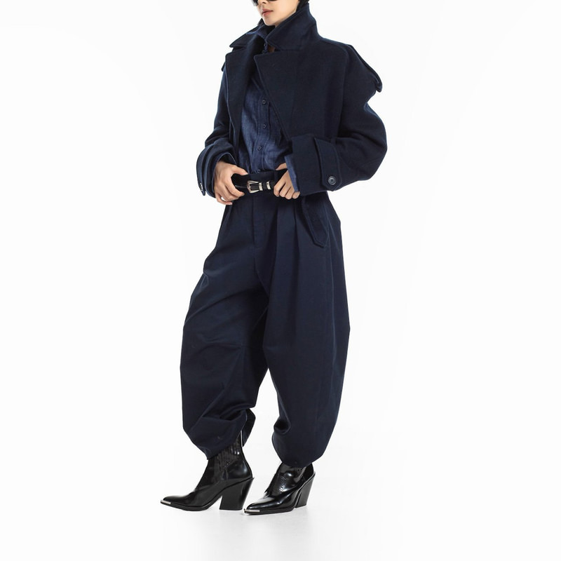 Classic Felt Belted Cropped Jacket by Paper Moon for Women - view 10