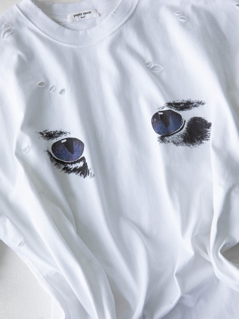 Vintage Cat Eyes Distressed Tee by Paper Moon for Women - view 5