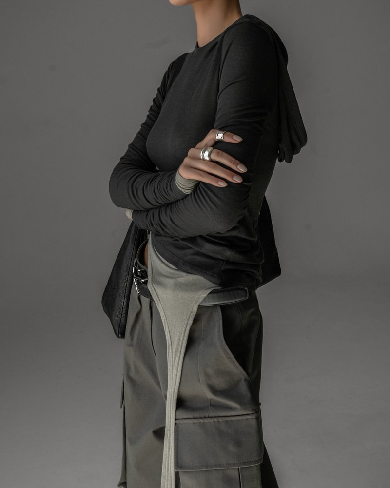 Maxi Sleeve Sheer Hooded Top by Paper Moon for Women - view 2