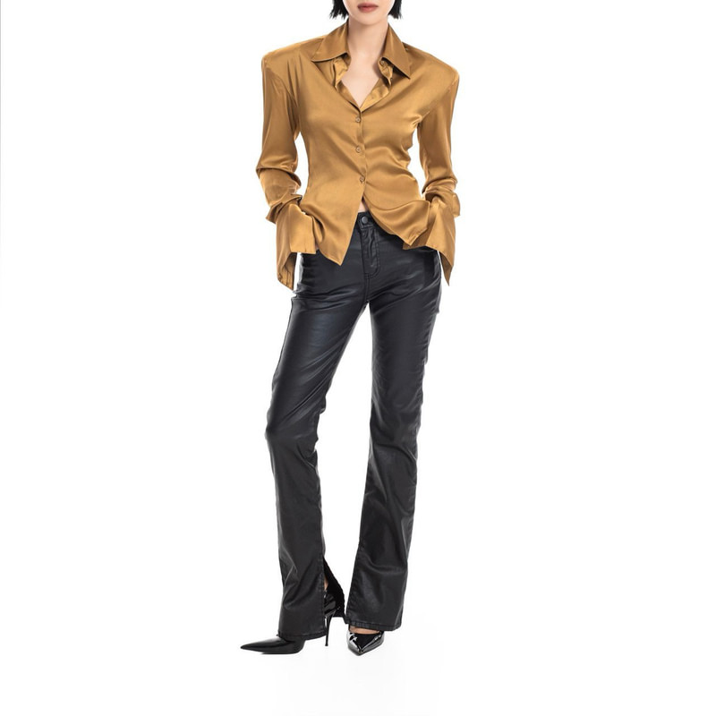 Classic Slim-fit Satin Shirt  by Paper Moon for Women - view 1