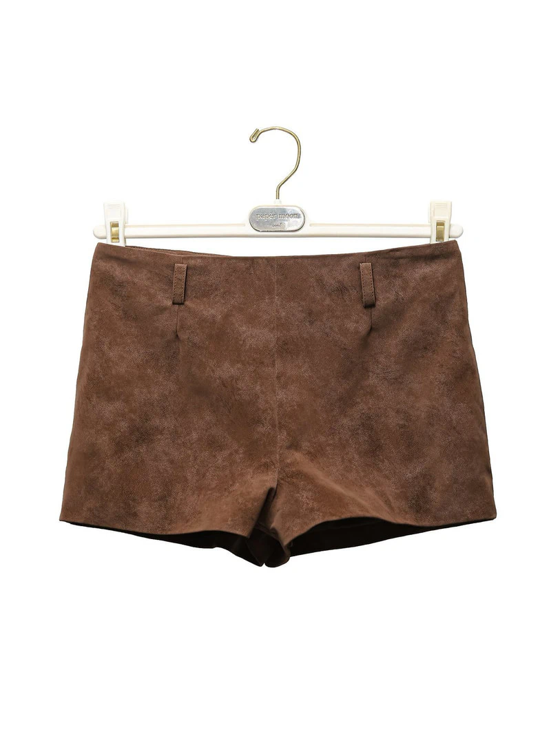 Velvet Leather Minimal Shorts by Paper Moon for Women - view 10