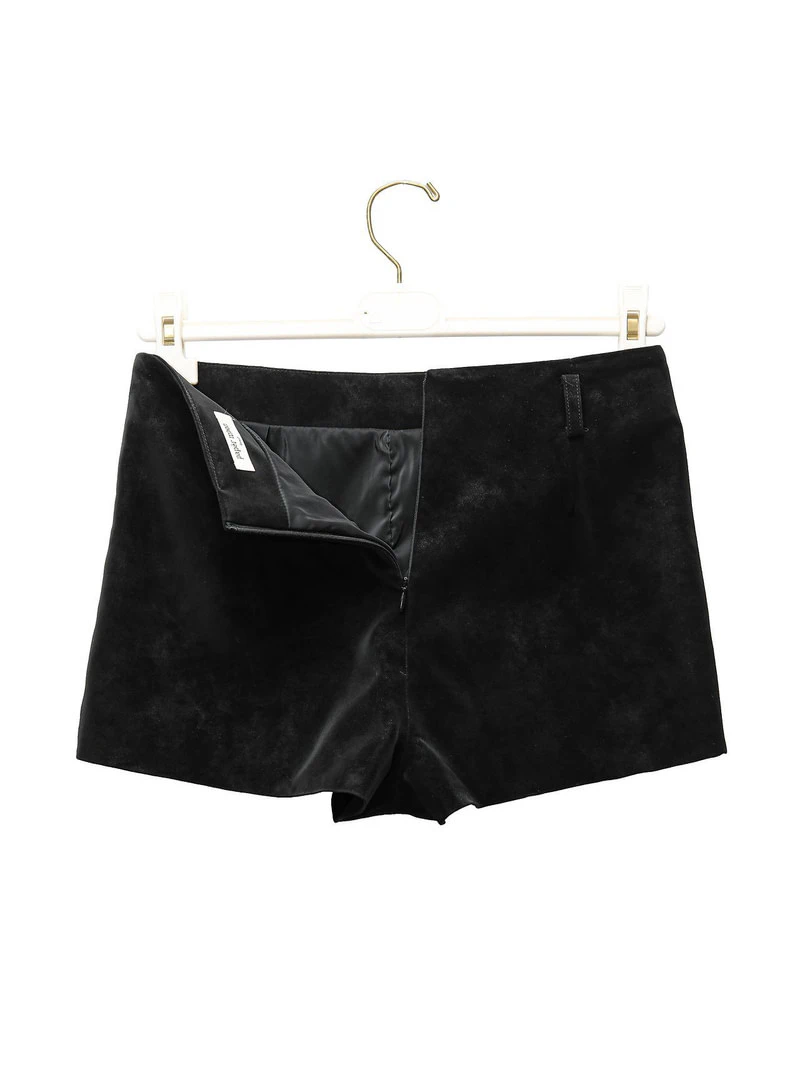 Velvet Leather Minimal Shorts by Paper Moon for Women - view 6