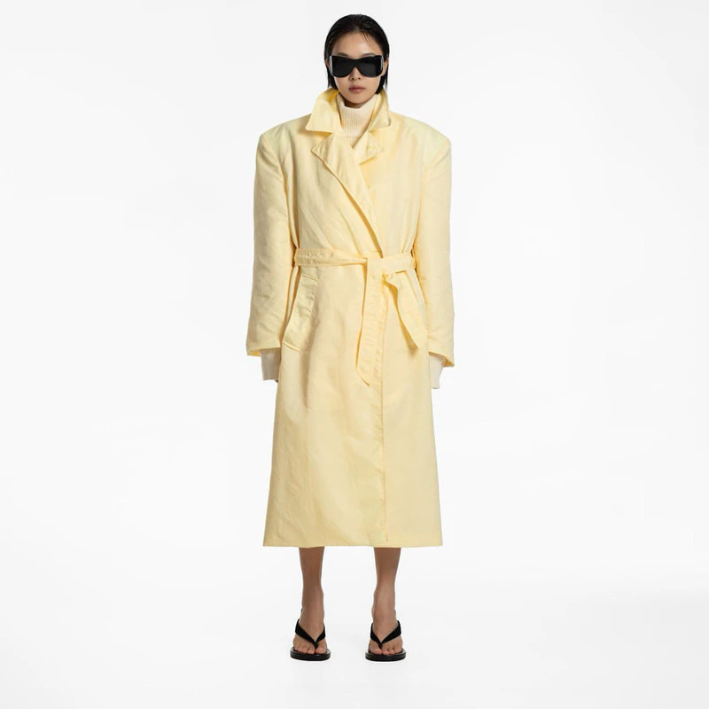 Classic Belted Nylon Maxi Coat by Paper Moon for Women - view 1