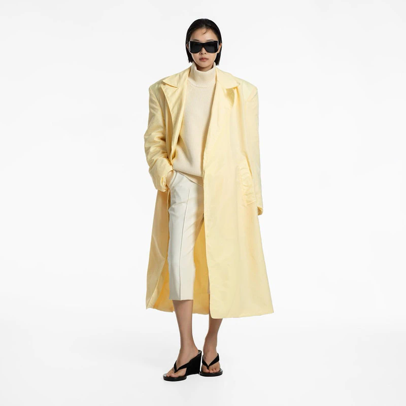 Classic Belted Nylon Maxi Coat by Paper Moon for Women - view 3