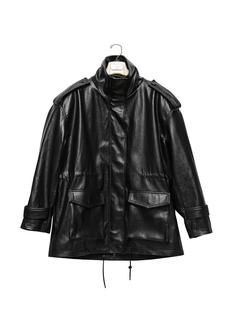 Structured Leather Safari Jacket by Paper Moon for Women - view 4
