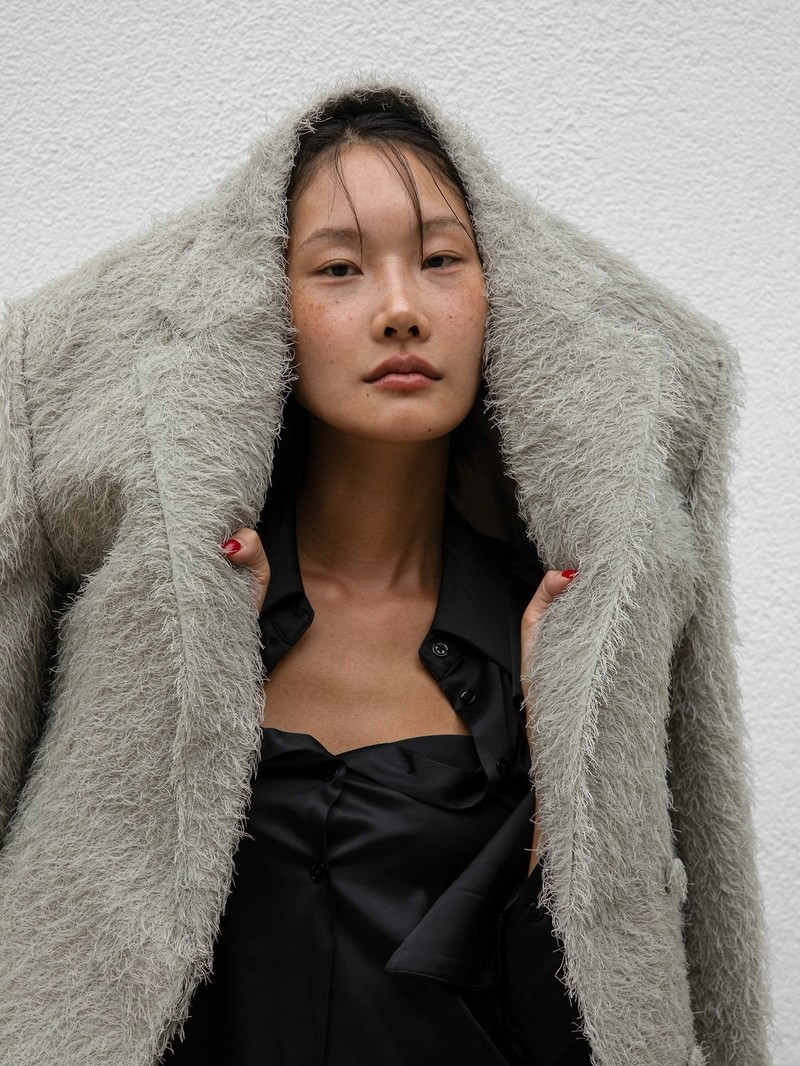 Classic Hairy Minimal Coat by Paper Moon for Women - view 2