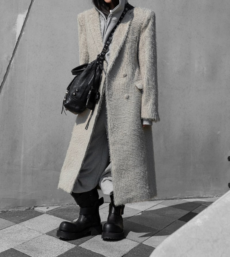 Classic Hairy Minimal Coat by Paper Moon for Women - view 8