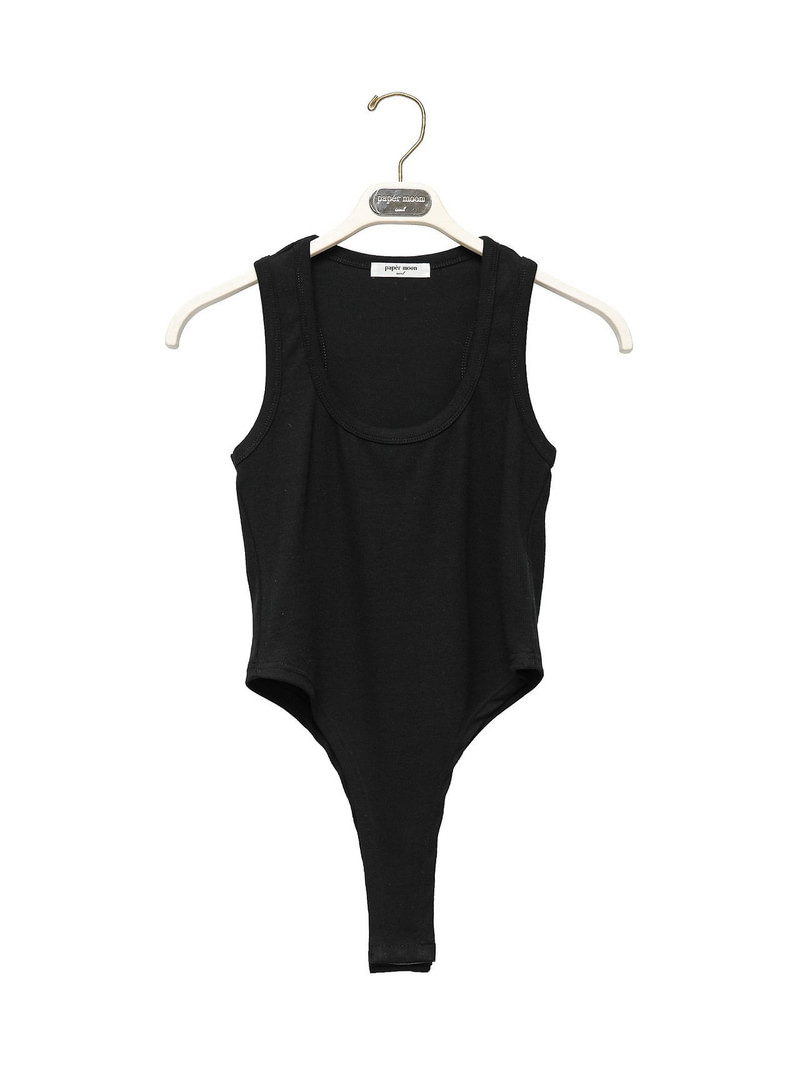 Essential Rib Sleeveless Bodysuit by Paper Moon for Women - view 6