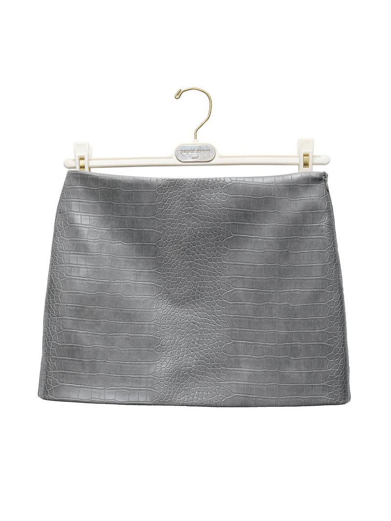 Crocodile Leather Pattern Mini Skirt by Paper Moon for Women - view 5