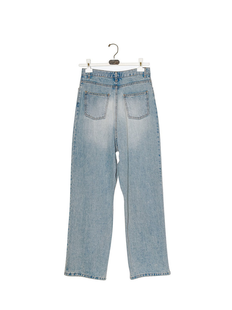 Wrap Detail Wide Denim Jeans by Paper Moon for Women - view 6