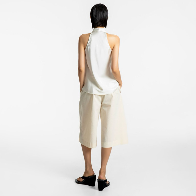 Classic Satin Holter Neck Blouse by Paper Moon for Women - view 4