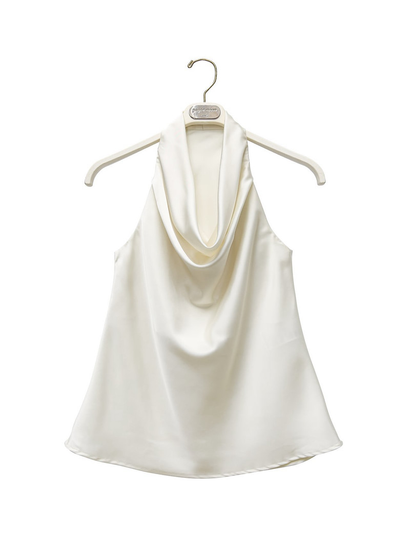 Classic Satin Holter Neck Blouse by Paper Moon for Women - view 5