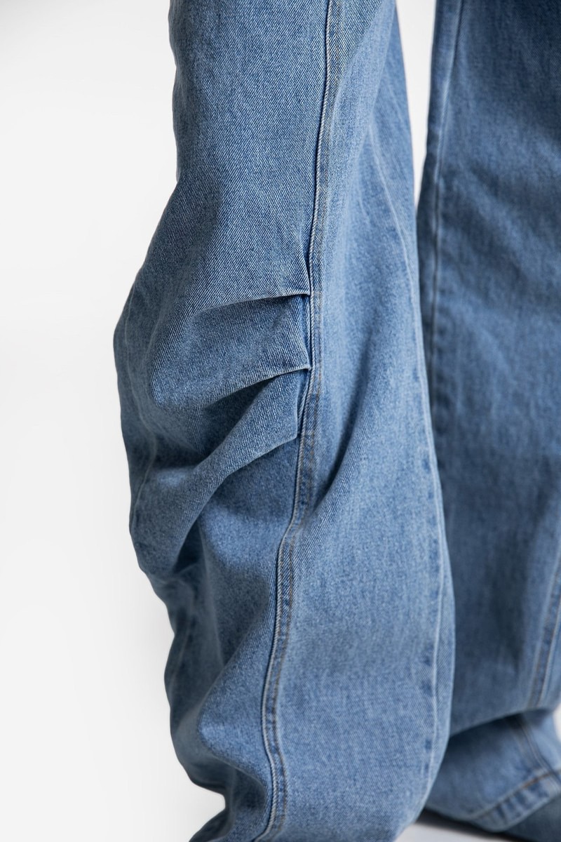 Volume Pintuck Denim Pants by Paper Moon for Women - view 1
