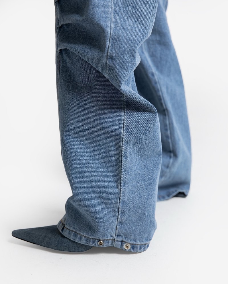 Volume Pintuck Denim Pants by Paper Moon for Women - view 3