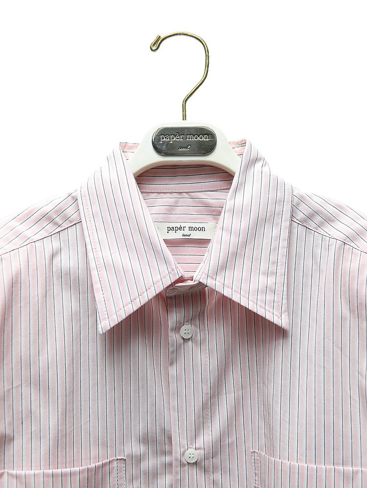 Striped Pocket Detail Cropped Shirt by Paper Moon for Women - view 6