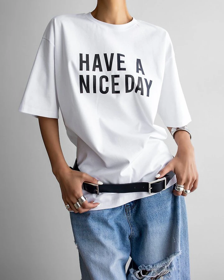 Have A Nice Day Oversized Tee by Paper Moon for Women - view 2