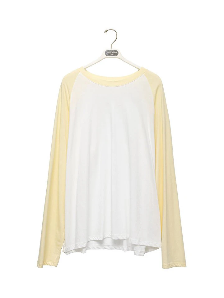 Contrast Raglan Long-Sleeve T-Shirt by Paper Moon for Women - view 5