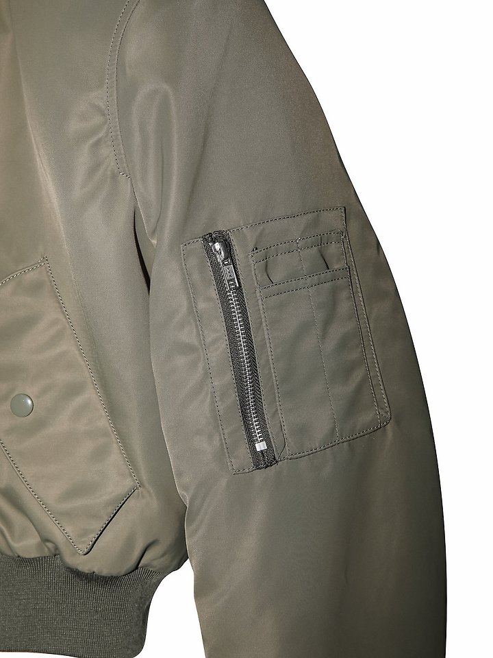 Square Shoulder Padded Cropped Bomber Jacke by Paper Moon for Women - view 11