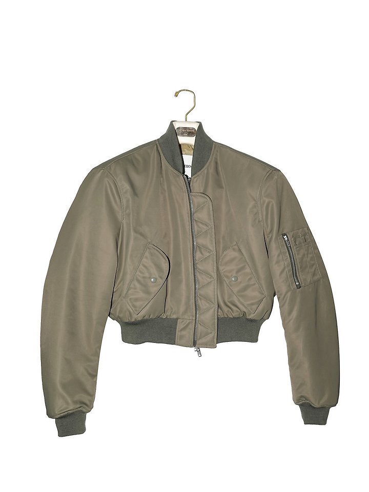 Square Shoulder Padded Cropped Bomber Jacke by Paper Moon for Women - view 7