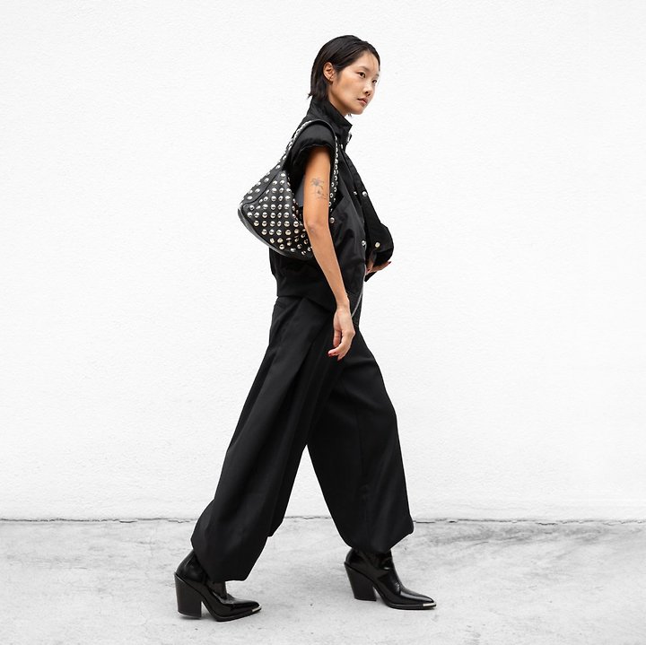 Oversized Padded Shoulder Bomber Vest by Paper Moon for Women - view 1