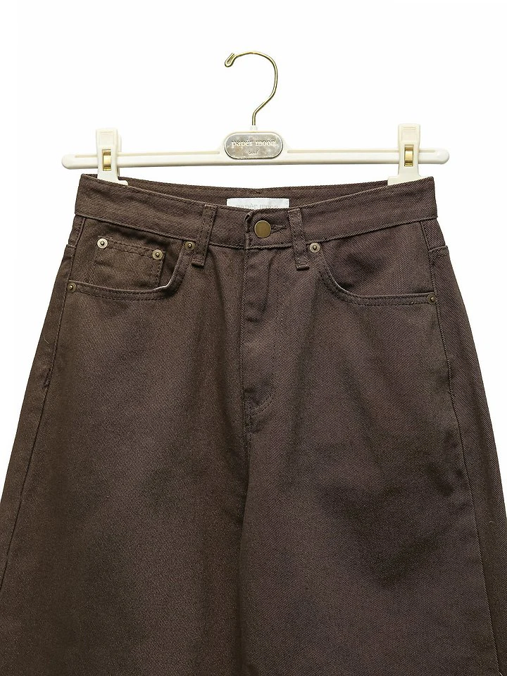 Color Point Wide Cotton Twill Trousers by Paper Moon for Women - view 4