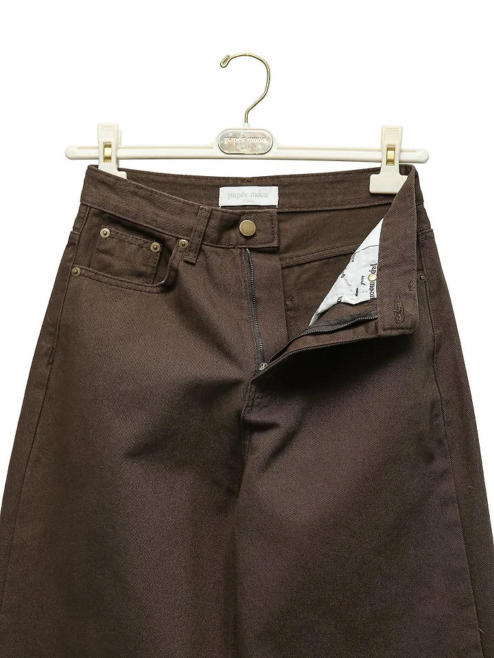 Color Point Wide Cotton Twill Trousers by Paper Moon for Women - view 8