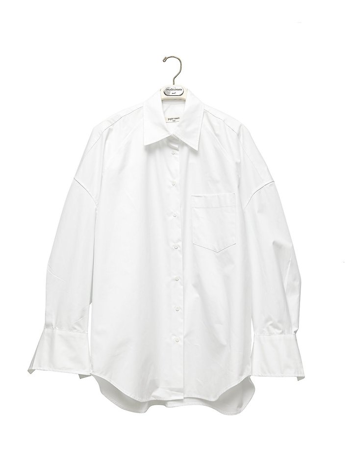 Oversized Panel Pattern Poplin Shirt by Paper Moon for Women - view 11