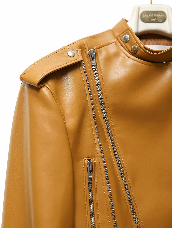 Double Zipped Detail Vegan Leather Buckle Belte by Paper Moon for Women - view 8